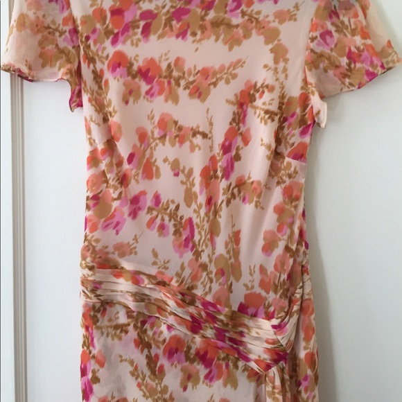 100% SILK FLORAL maxi DRESS, size 4. - Picture 3 of 6